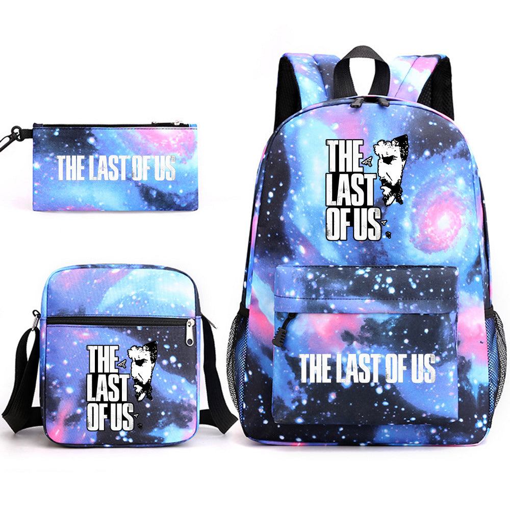 The Last of Us SchoolBag Backpack Shoulder Bag Book Pencil Bags  3pcs Set