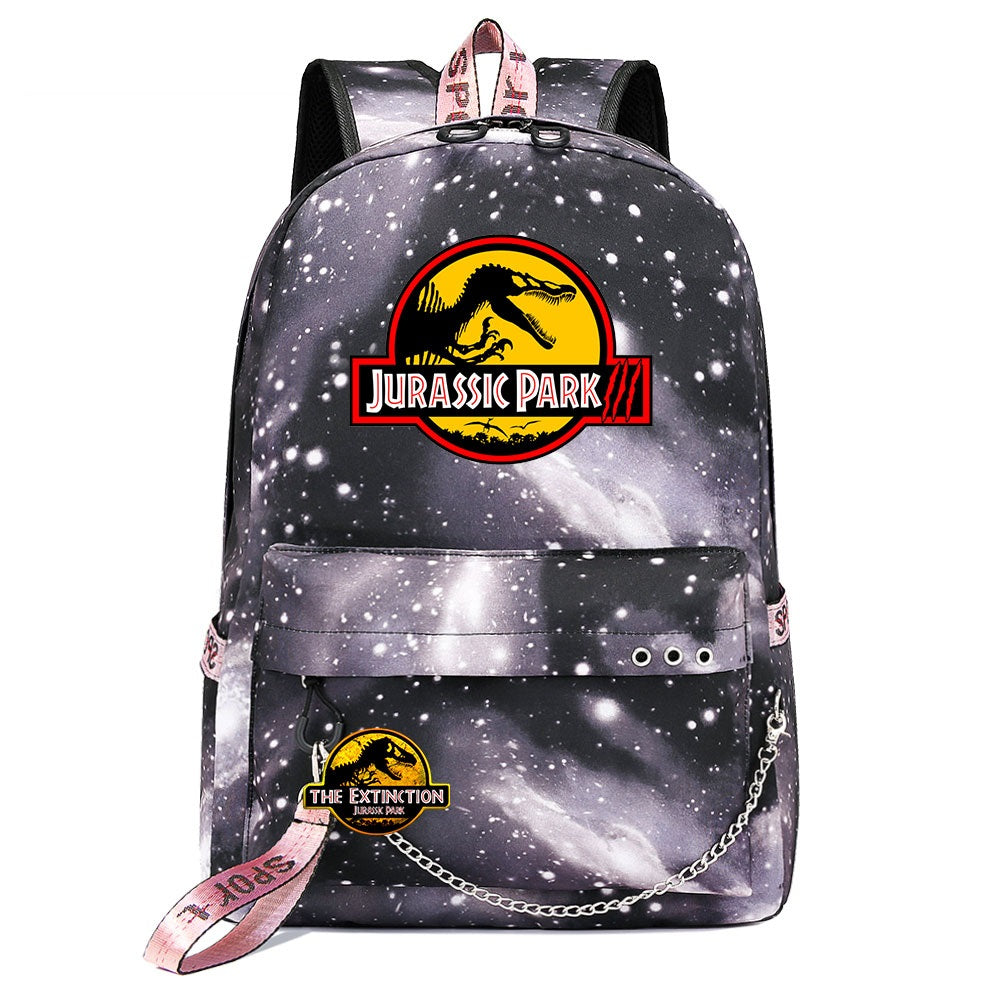 Jurassic World USB Charging Backpack Shoolbag Notebook Bag Gifts for Kids Students