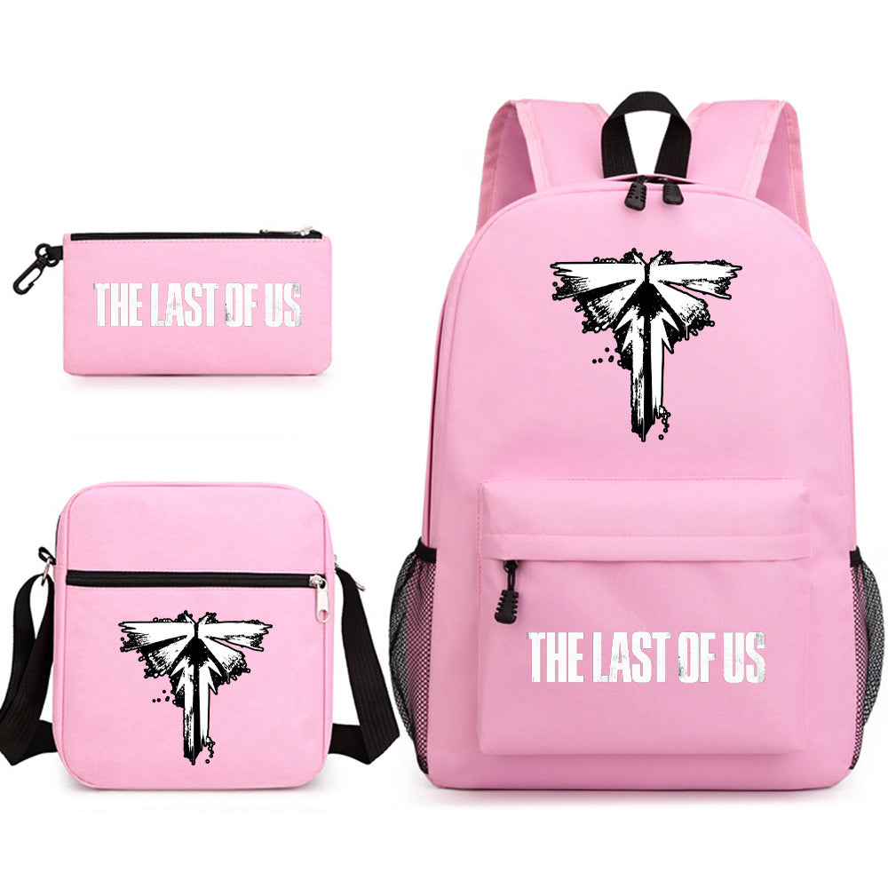 The Last of Us SchoolBag Backpack Shoulder Bag Book Pencil Bags  3pcs Set