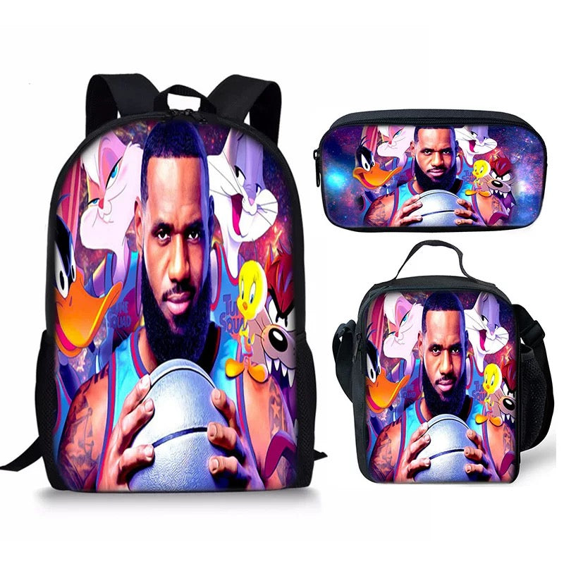 Space Jam A New Legacy Schoolbag Backpack Lunch Bag Pencil Case Set Gift for Kids Students