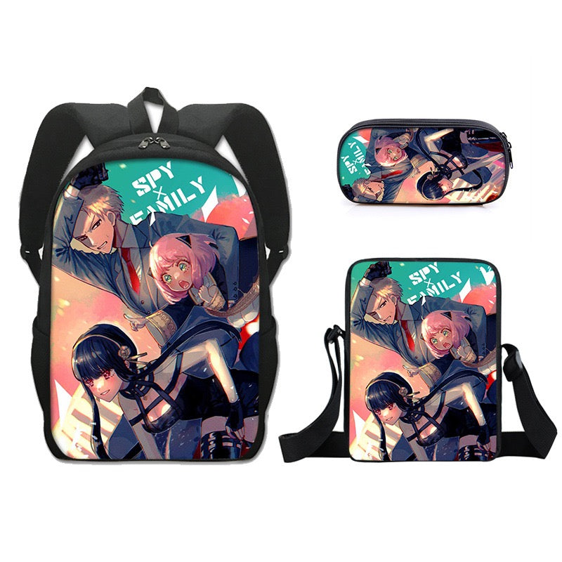 SPY×FAMILY Schoolbag Backpack Lunch Bag Pencil Case Set Gift for Kids Students