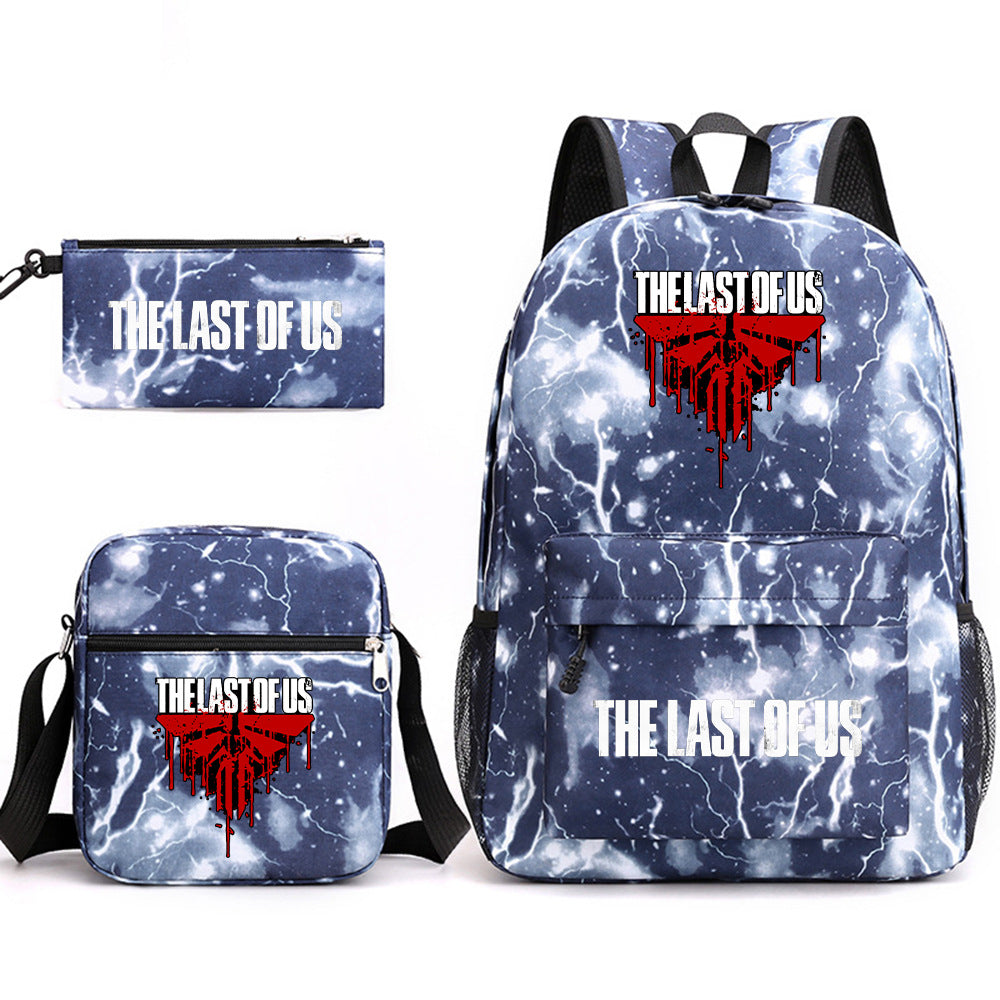 The Last of Us SchoolBag Backpack Shoulder Bag Book Pencil Bags  3pcs Set