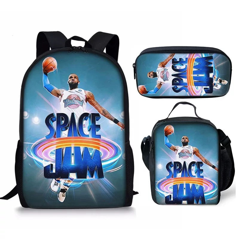 Space Jam A New Legacy Schoolbag Backpack Lunch Bag Pencil Case Set Gift for Kids Students