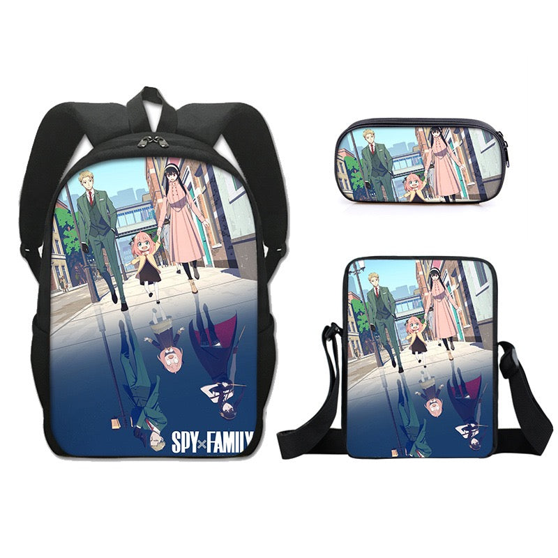 SPY×FAMILY Schoolbag Backpack Lunch Bag Pencil Case Set Gift for Kids Students