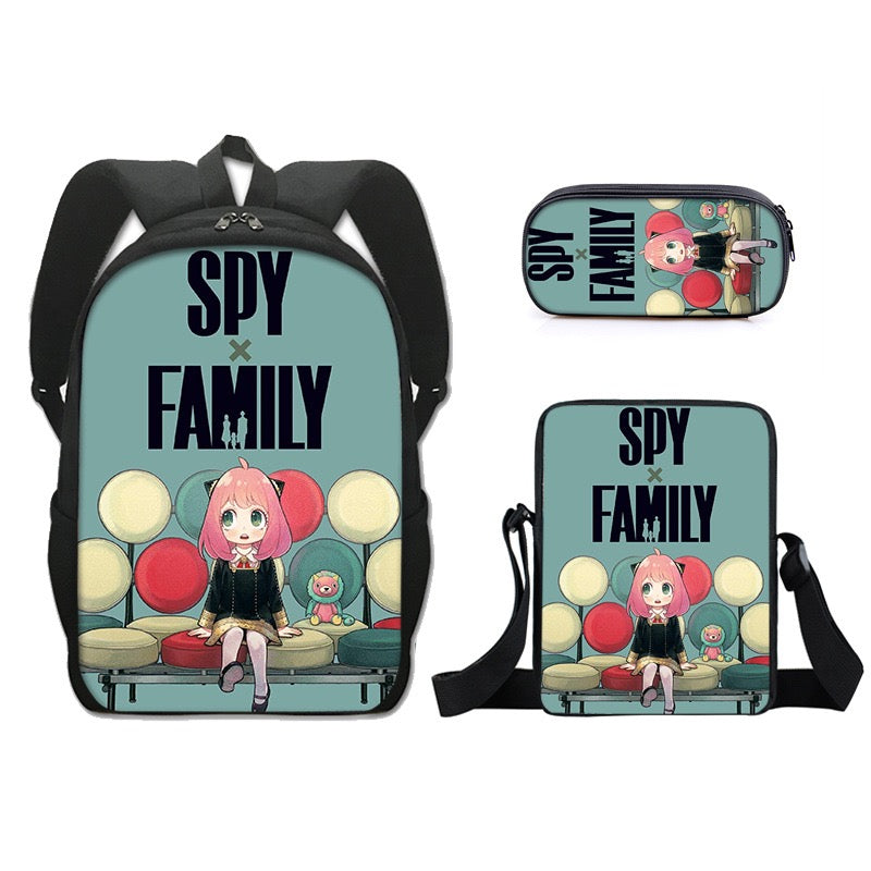 SPY×FAMILY Schoolbag Backpack Lunch Bag Pencil Case Set Gift for Kids Students