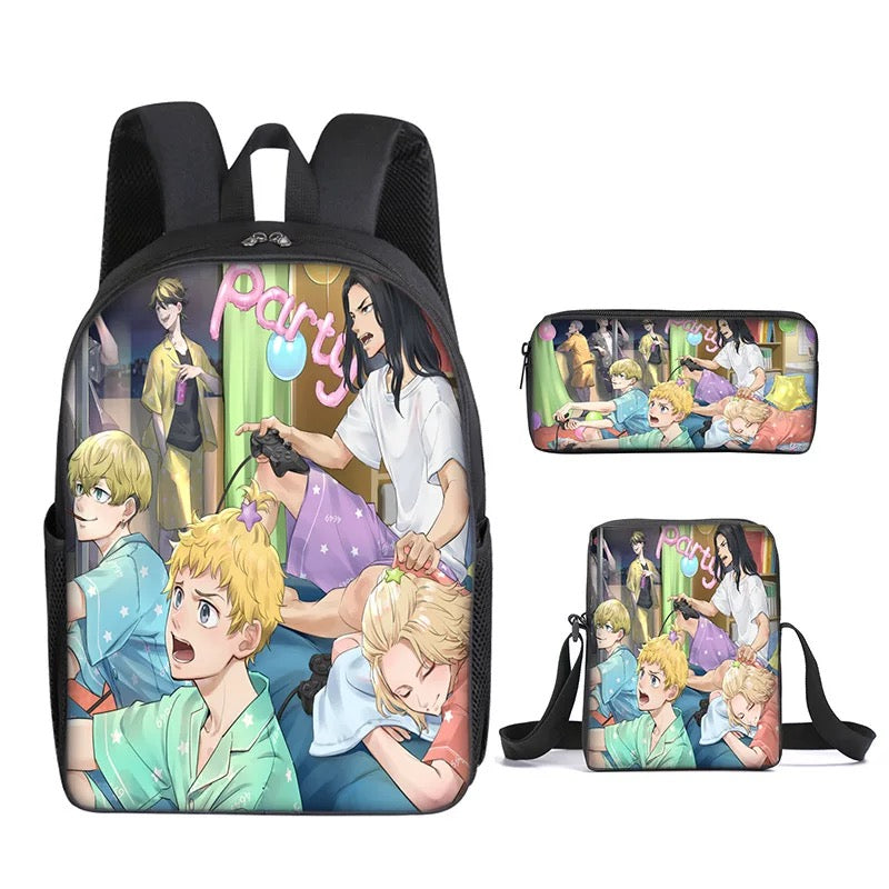 Tokyo Revengers Schoolbag Backpack Lunch Bag Pencil Case Set Gift for Kids Students