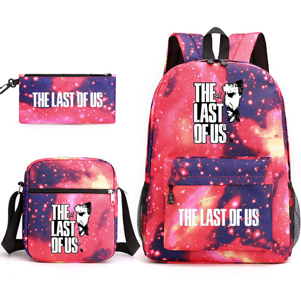 The Last of Us SchoolBag Backpack Shoulder Bag Book Pencil Bags  3pcs Set