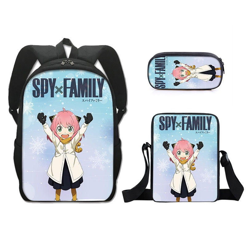 SPY×FAMILY Schoolbag Backpack Lunch Bag Pencil Case Set Gift for Kids Students