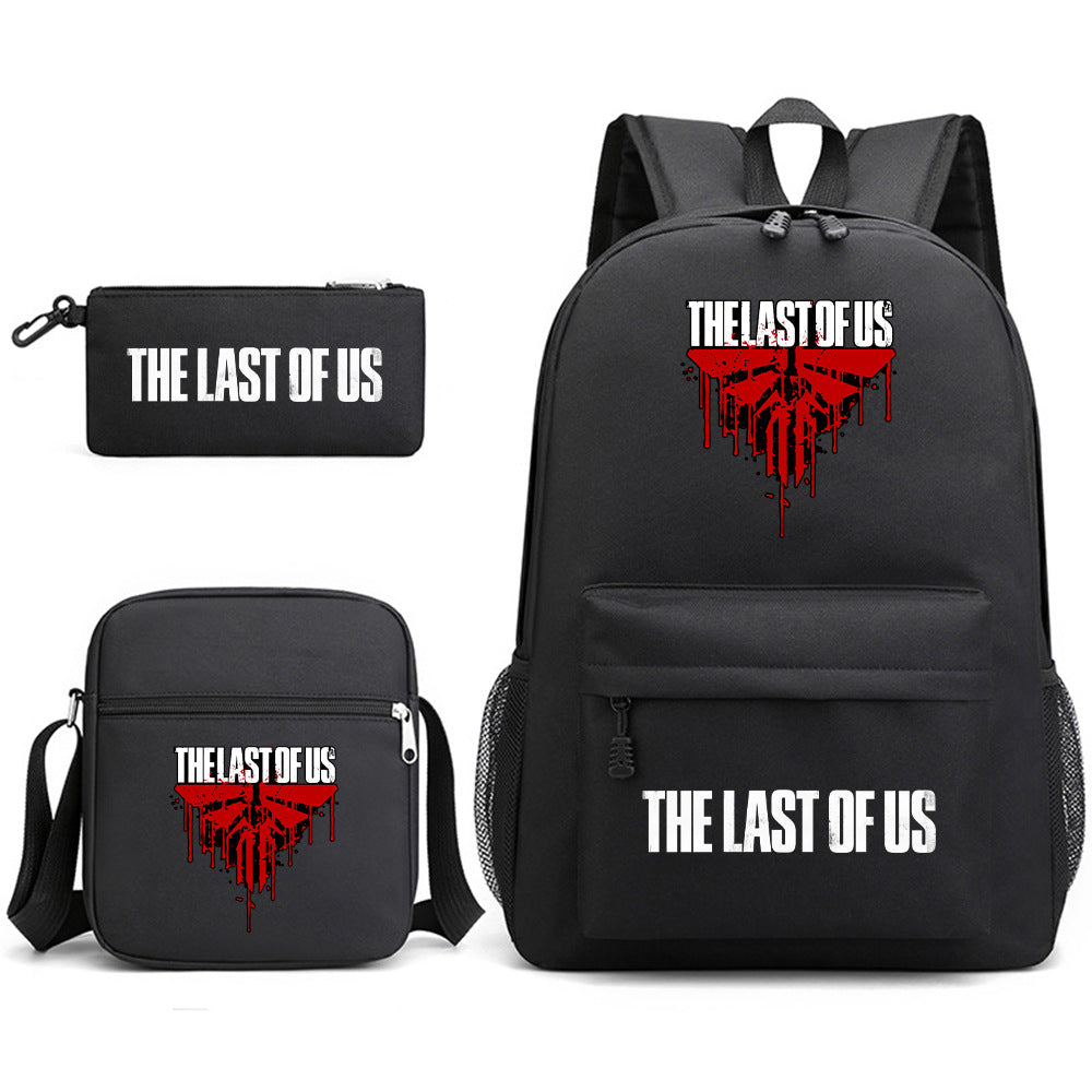 The Last of Us SchoolBag Backpack Shoulder Bag Book Pencil Bags  3pcs Set