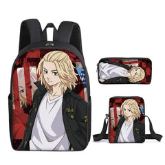 Tokyo Revengers Schoolbag Backpack Lunch Bag Pencil Case Set Gift for Kids Students