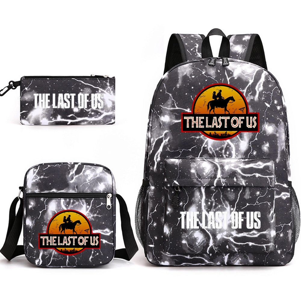 The Last of Us SchoolBag Backpack Shoulder Bag Book Pencil Bags  3pcs Set