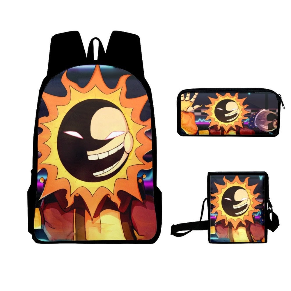 Fnaf Security Breach Sundrop Moondrop Schoolbag Backpack Lunch Bag Pencil Case Set Gift for Kids Students