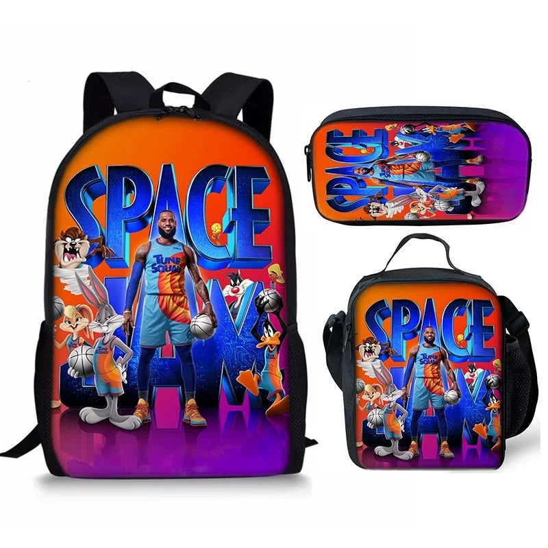 Space Jam A New Legacy Schoolbag Backpack Lunch Bag Pencil Case Set Gift for Kids Students