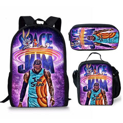 Space Jam A New Legacy Schoolbag Backpack Lunch Bag Pencil Case Set Gift for Kids Students