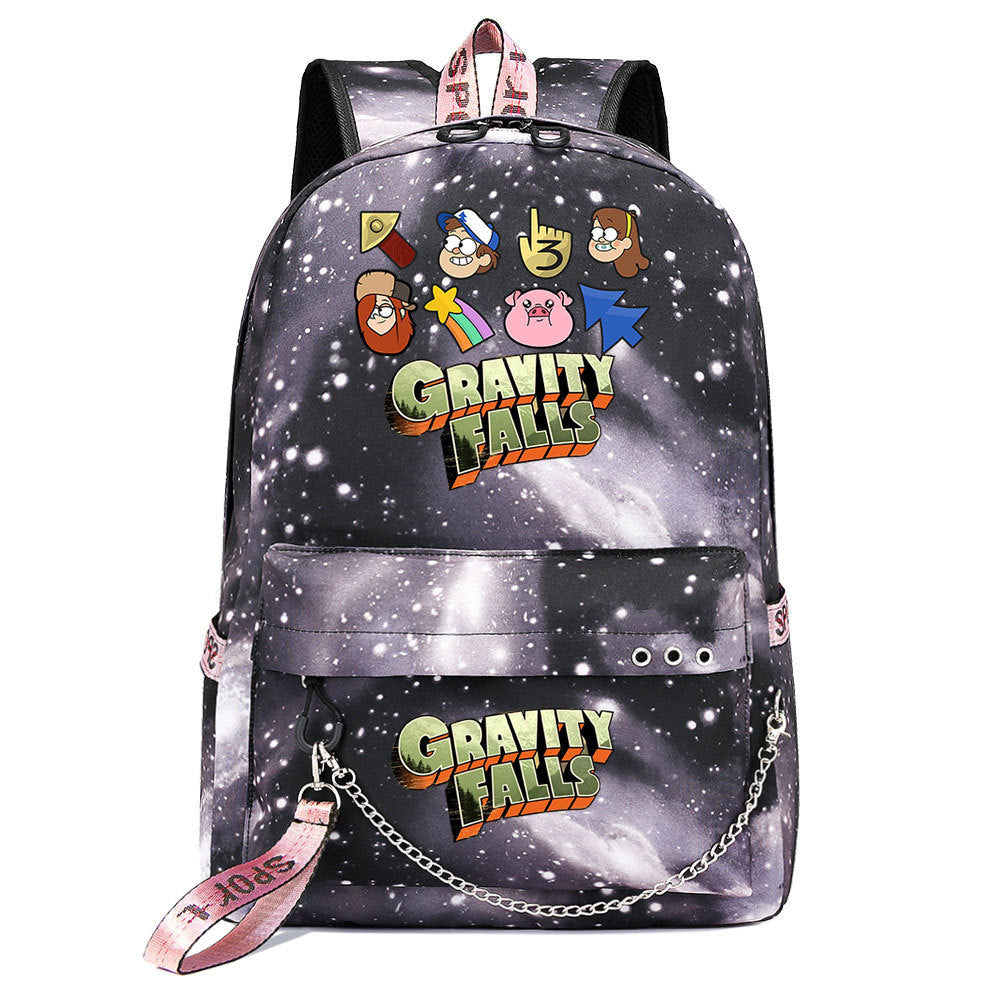 Gravity Falls USB Charging Backpack Shoolbag Notebook Bag Gifts for Kids Students