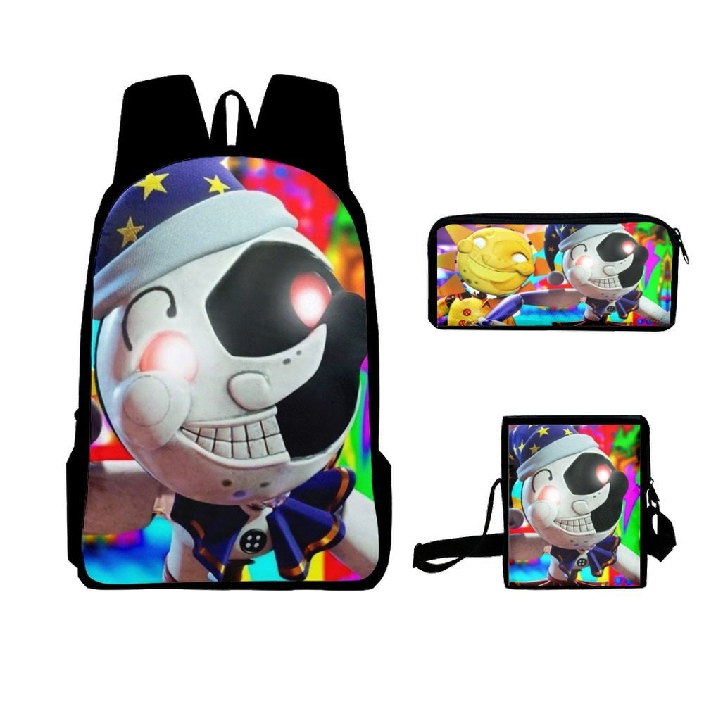 Fnaf Security Breach Sundrop Moondrop Schoolbag Backpack Lunch Bag Pencil Case Set Gift for Kids Students