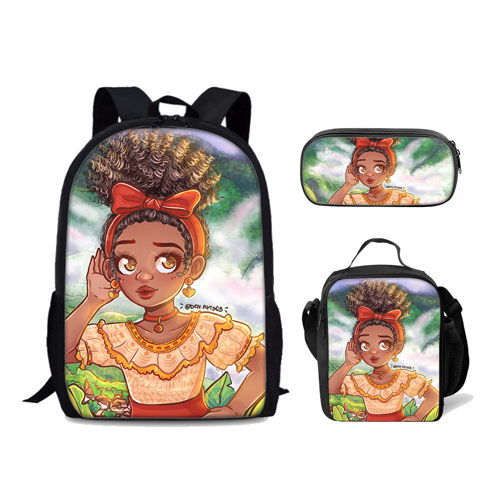 Encanto Mirabel Schoolbag Backpack Lunch Bag Pencil Case Set Gift for Kids Students