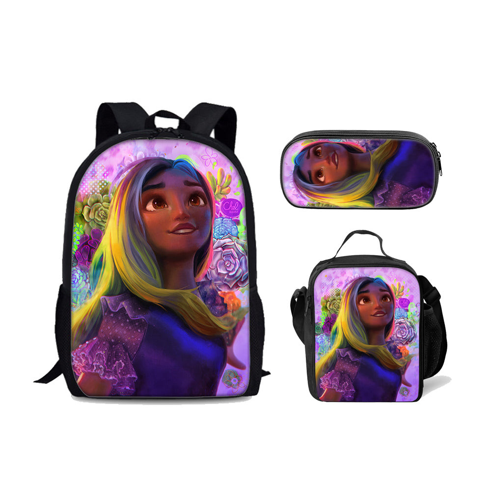 Encanto Mirabel Schoolbag Backpack Lunch Bag Pencil Case Set Gift for Kids Students