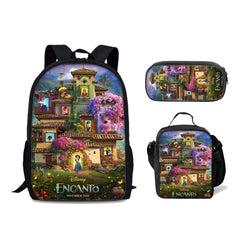 Encanto Mirabel Schoolbag Backpack Lunch Bag Pencil Case Set Gift for Kids Students