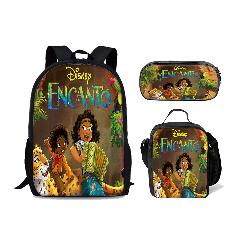 Encanto Mirabel Schoolbag Backpack Lunch Bag Pencil Case Set Gift for Kids Students