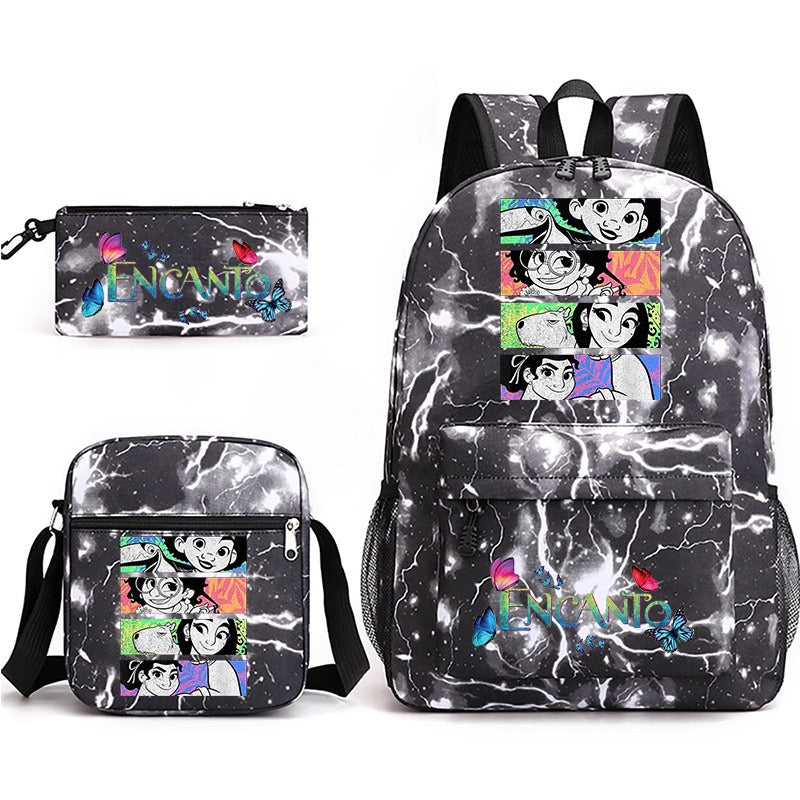 Encanto SchoolBag Backpack Shoulder Bag Book Pencil Bags  3pcs Set