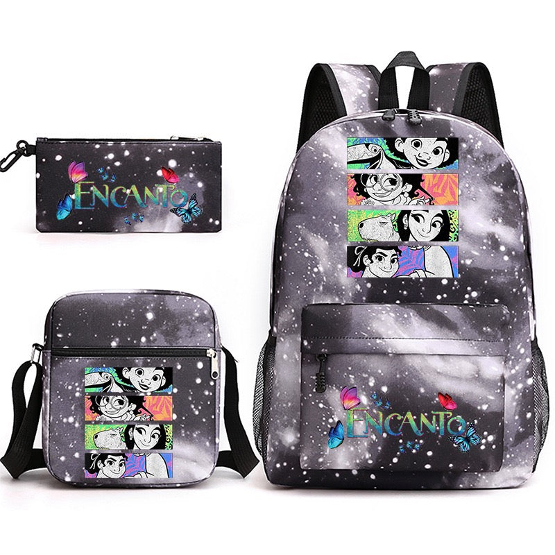 Encanto SchoolBag Backpack Shoulder Bag Book Pencil Bags  3pcs Set