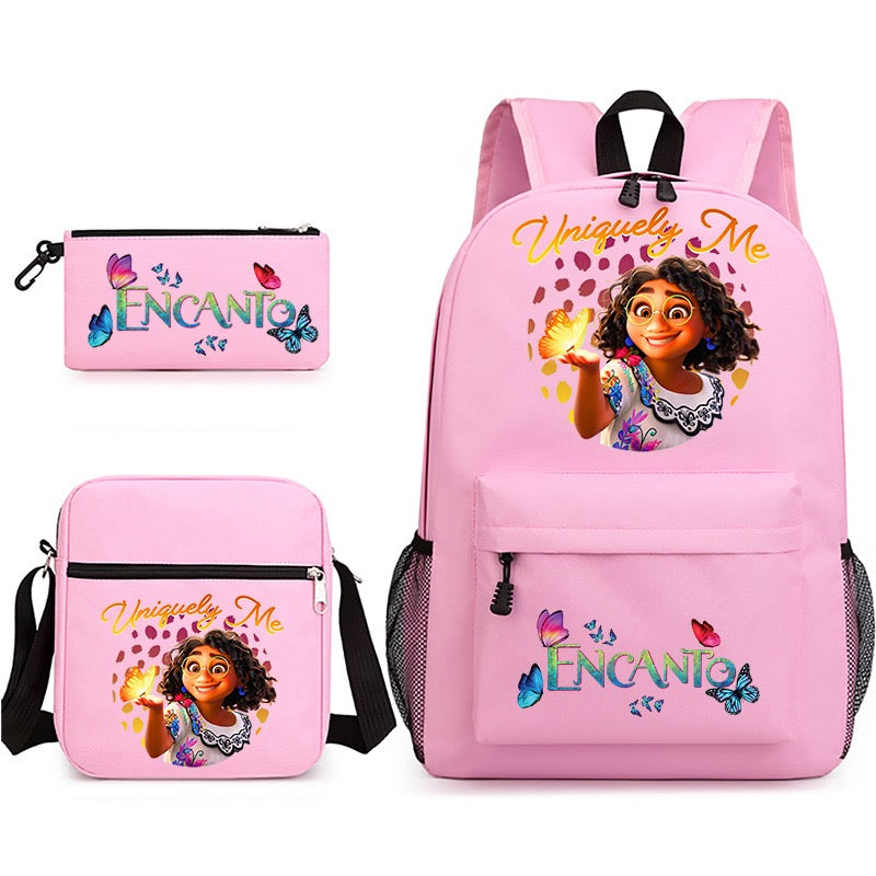 Encanto SchoolBag Backpack Shoulder Bag Book Pencil Bags  3pcs Set