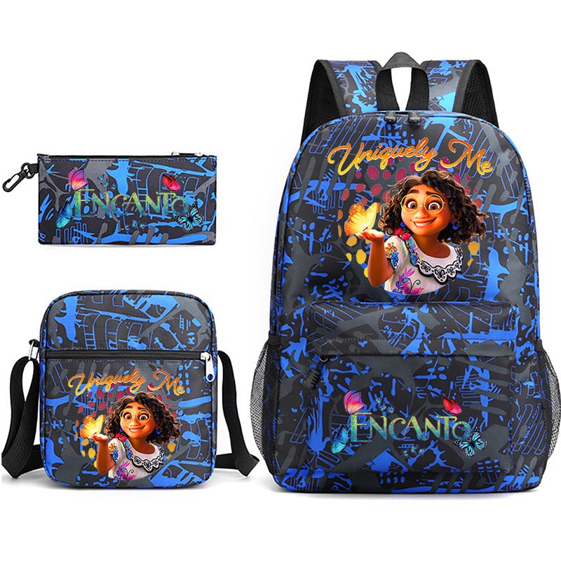 Encanto SchoolBag Backpack Shoulder Bag Book Pencil Bags  3pcs Set