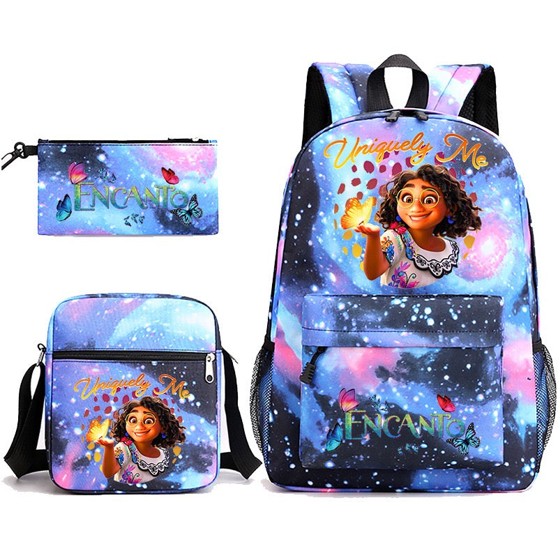 Encanto SchoolBag Backpack Shoulder Bag Book Pencil Bags  3pcs Set