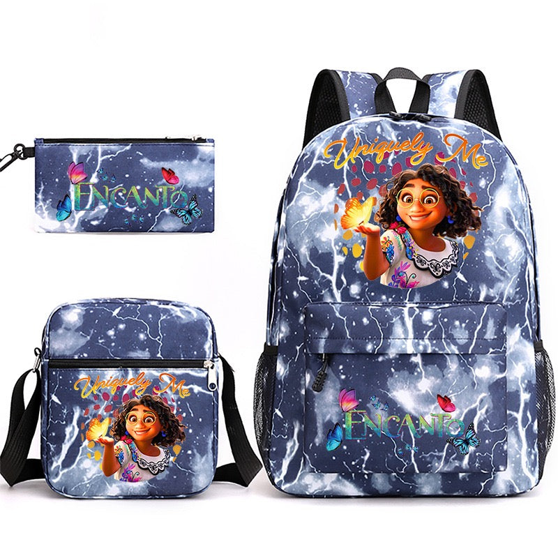 Encanto SchoolBag Backpack Shoulder Bag Book Pencil Bags  3pcs Set