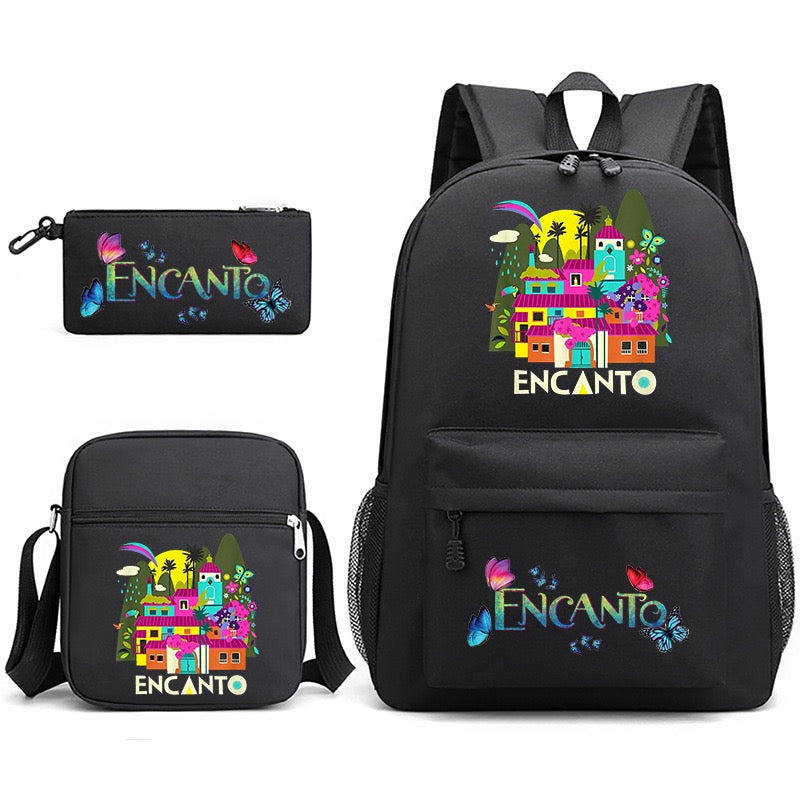 Encanto SchoolBag Backpack Shoulder Bag Book Pencil Bags  3pcs Set