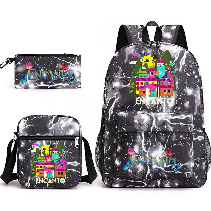 Encanto SchoolBag Backpack Shoulder Bag Book Pencil Bags  3pcs Set