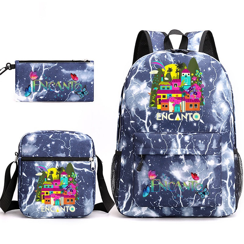 Encanto SchoolBag Backpack Shoulder Bag Book Pencil Bags  3pcs Set