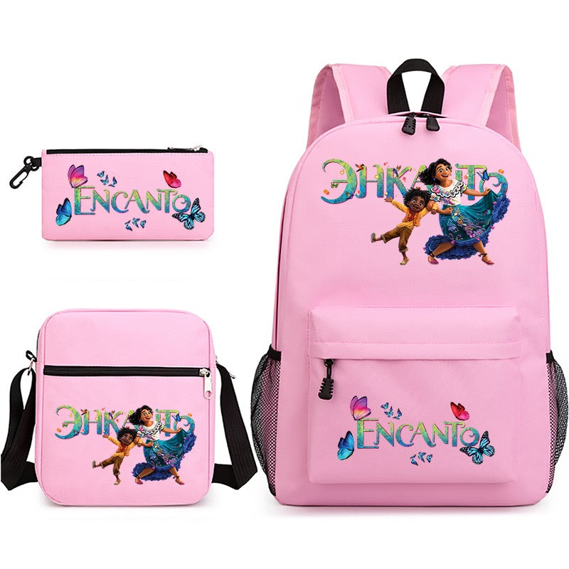 Encanto SchoolBag Backpack Shoulder Bag Book Pencil Bags  3pcs Set