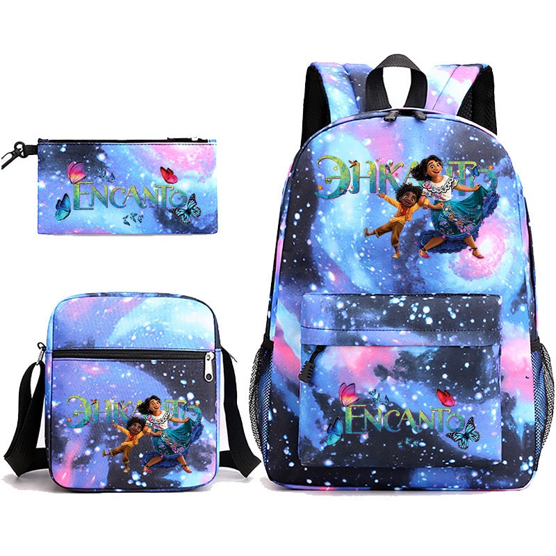 Encanto SchoolBag Backpack Shoulder Bag Book Pencil Bags  3pcs Set