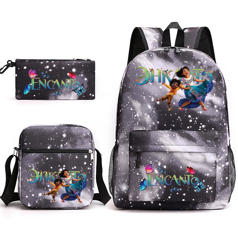 Encanto SchoolBag Backpack Shoulder Bag Book Pencil Bags  3pcs Set