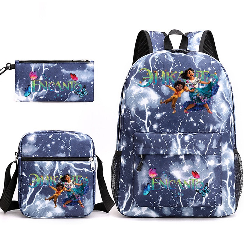 Encanto SchoolBag Backpack Shoulder Bag Book Pencil Bags  3pcs Set