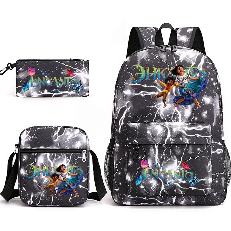 Encanto SchoolBag Backpack Shoulder Bag Book Pencil Bags  3pcs Set