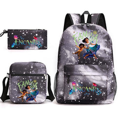 Encanto SchoolBag Backpack Shoulder Bag Book Pencil Bags  3pcs Set