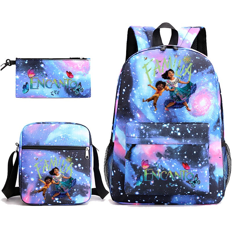 Encanto SchoolBag Backpack Shoulder Bag Book Pencil Bags  3pcs Set