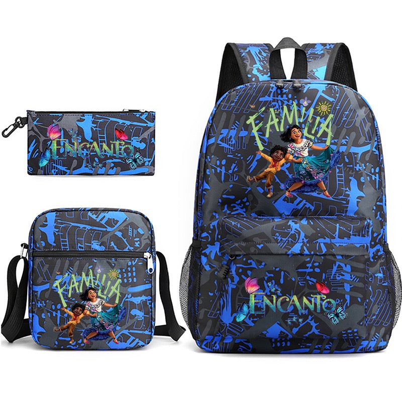 Encanto SchoolBag Backpack Shoulder Bag Book Pencil Bags  3pcs Set