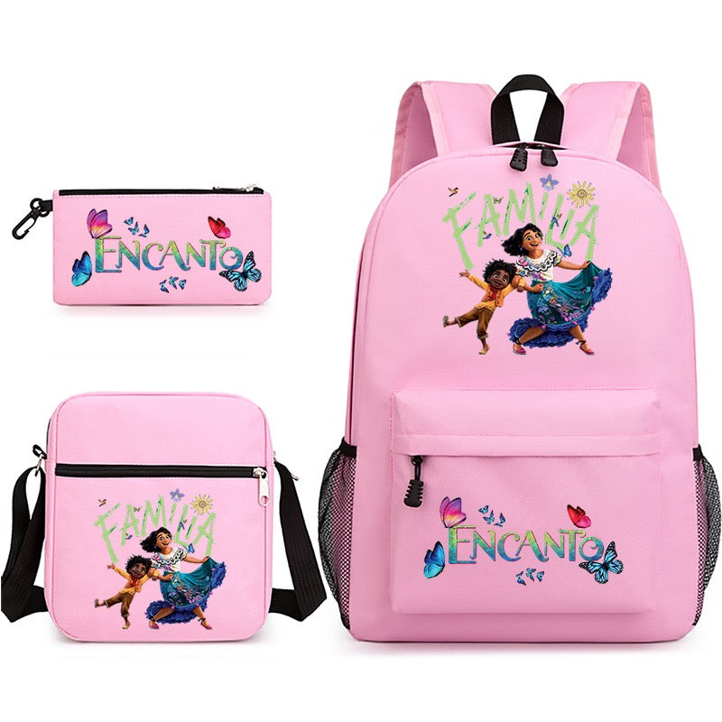 Encanto SchoolBag Backpack Shoulder Bag Book Pencil Bags  3pcs Set