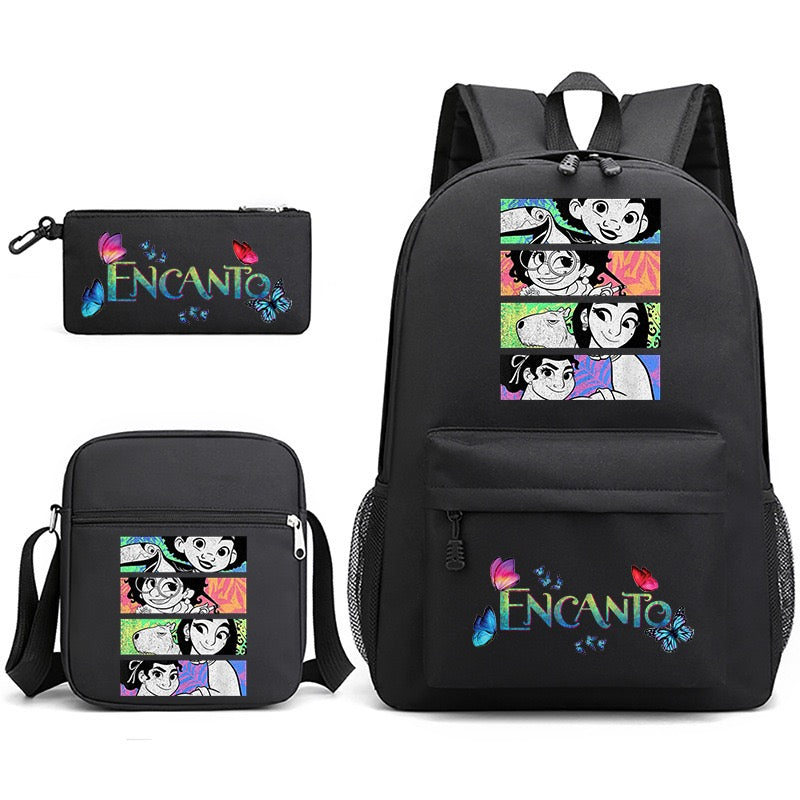 Encanto SchoolBag Backpack Shoulder Bag Book Pencil Bags  3pcs Set