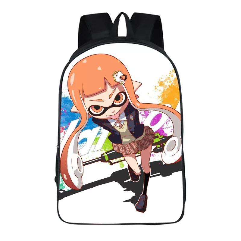 Game Splatoon Backpack School Sports Bag For Children Kids Birthday Gift