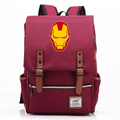 Iron Man Superhero Canvas Travel Backpack Notebook School Bag