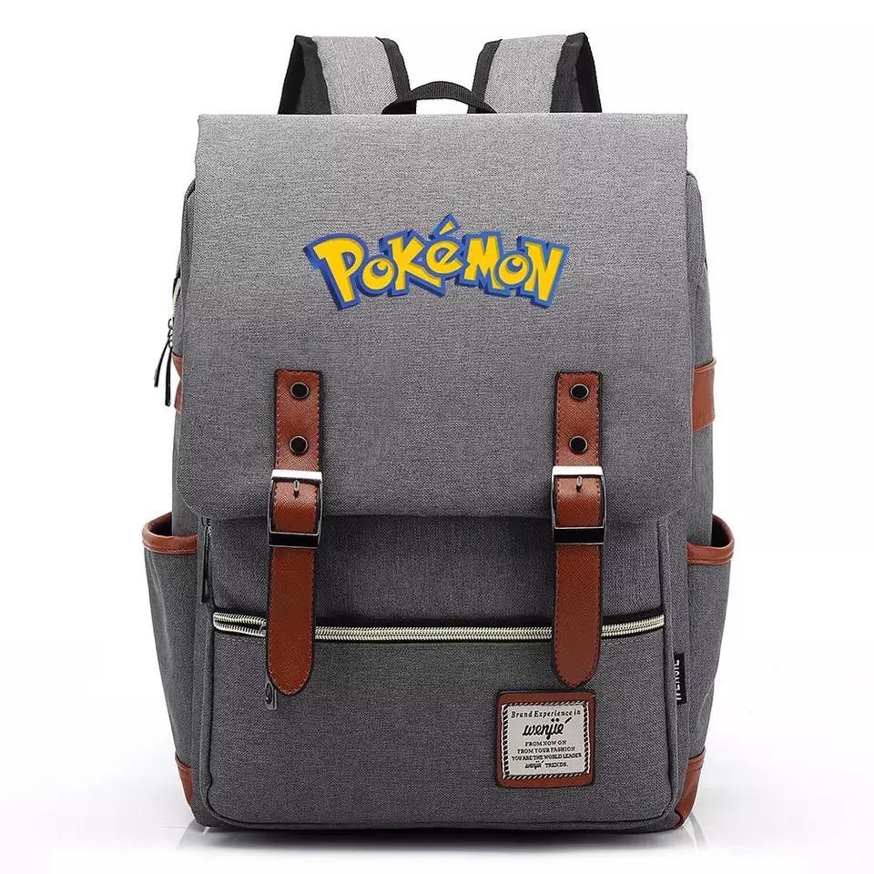 Pokemon Pikachu Canvas Travel Backpack School Notebook Bag