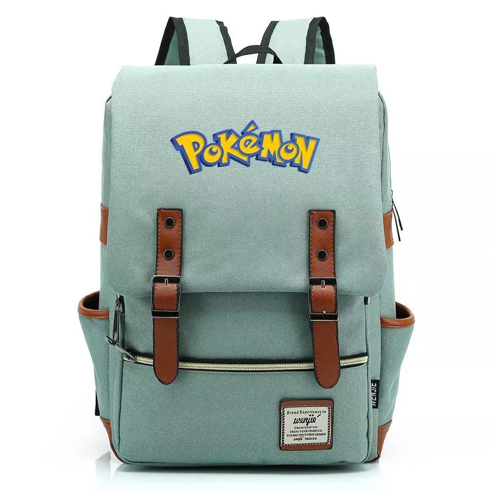 Pokemon Pikachu Canvas Travel Backpack School Notebook Bag