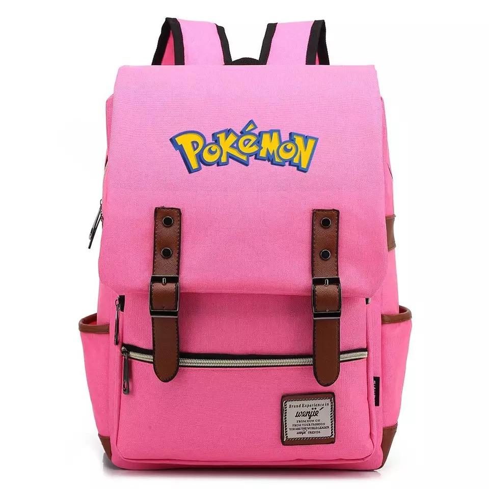 Pokemon Pikachu Canvas Travel Backpack School Notebook Bag