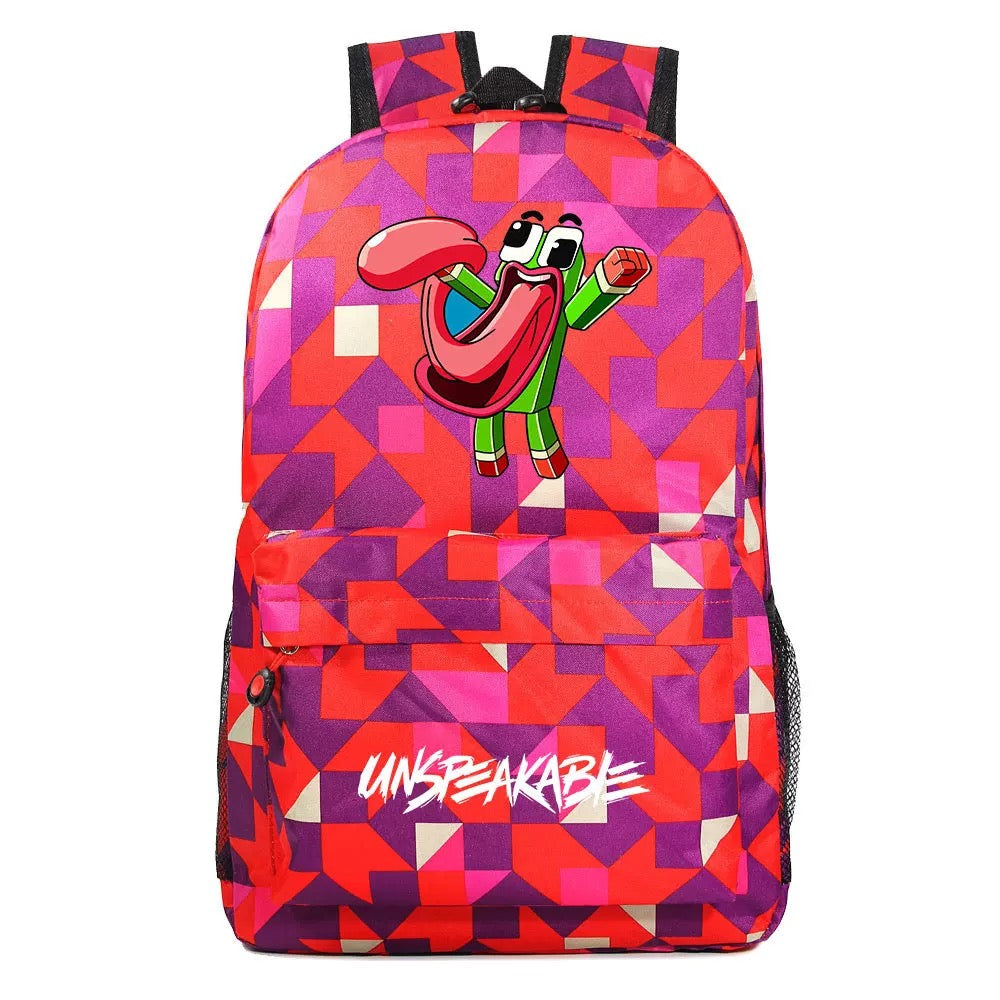 Unspeakable Gaming Backpack Schoolbag Unisex Cosplay Prop Bag for Kids