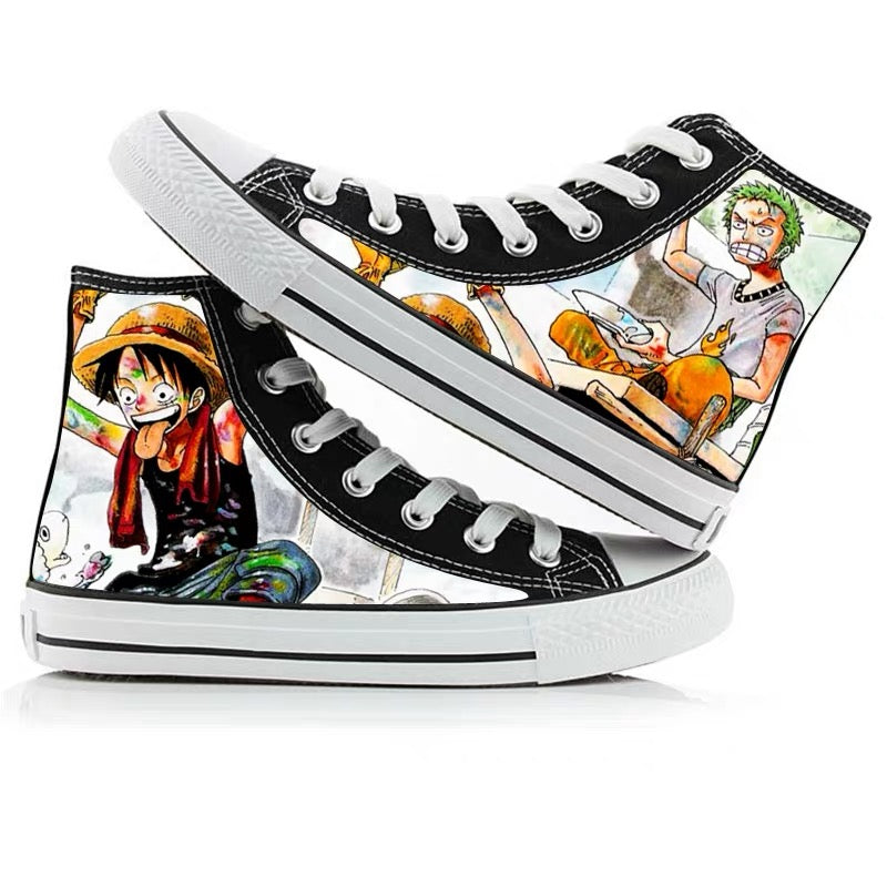 One Piece x Converse All Star 100 HI high-top vulcanized canvas sneakers  